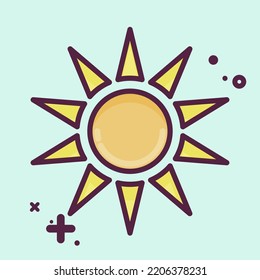 Icon Sunlight. related to Thailand symbol. MBE style. simple design editable. simple illustration. simple vector icons. World Travel tourism. Thai