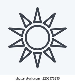 Icon Sunlight. related to Thailand symbol. line style. simple design editable. simple illustration. simple vector icons. World Travel tourism. Thai