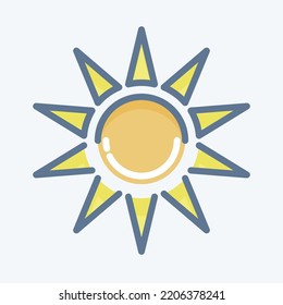 Icon Sunlight. related to Thailand symbol. doodle style. simple design editable. simple illustration. simple vector icons. World Travel tourism. Thai