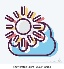 Icon Sunny Day - MBE Syle - Simple illustration, Editable stroke, Design template vector, Good for prints, posters, advertisements, announcements, info graphics, etc.