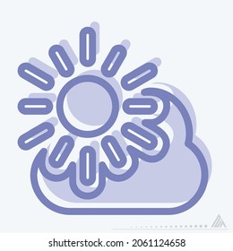 Icon Sunny Day - Two Tone Style - Simple illustration, Editable stroke, Design template vector, Good for prints, posters, advertisements, announcements, info graphics, etc.