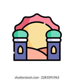 icono amanecer Ramadán y Eid Islámico