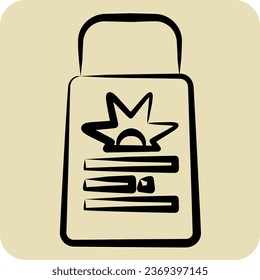 Icon Sunscreen. related to Baseball symbol. hand drawn style. simple design editable. simple illustration