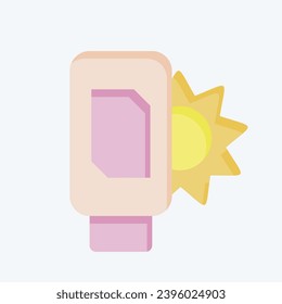 Icon Sunscreen. related to Cosmetic symbol. flat style. simple design editable. simple illustration