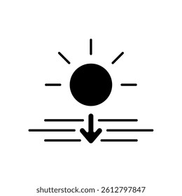 Icon a sunset, isolated against a clean background.
