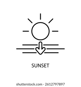 Icon a sunset, isolated against a clean background.