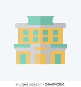 Icon Supermarket. related to City symbol. flat style. simple design illustration