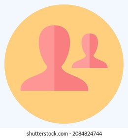 Icon Supervisor Account - Flat Style - Simple illustration,Editable stroke,Design template vector, Good for prints, posters, advertisements, announcements, info graphics, etc.