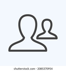 Icon Supervisor Account - Line Style - Simple illustration,Editable stroke,Design template vector, Good for prints, posters, advertisements, announcements, info graphics, etc.