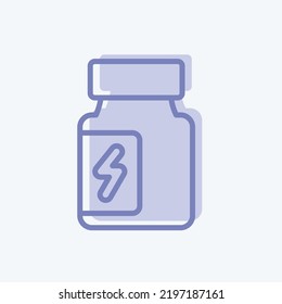 Icon Supplements. suitable for Healthy symbol. two tone style. simple design editable. design template vector. simple illustration
