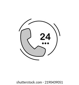 icon support 24 hours suitable for company and web desaign or apps