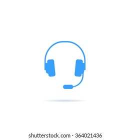Icon support in the form of headphones with a microphone.