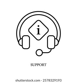 Icon a support, isolated against a clean background.