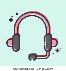 Icon Support. related to Remote Working symbol. MBE style. simple design illustration