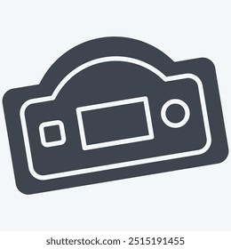 Ícone Superfície Testador de Rugosidade. relacionado a Símbolo de medição. estilo de glifo. ilustração simples