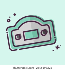 Icon Surface Roughness Tester. related to Measuring symbol. MBE style. simple illustration