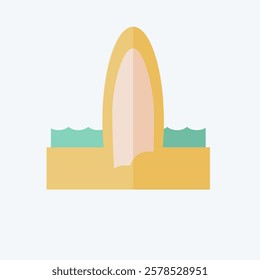 Icon Surfoad. related to Summer symbol. flat style. design editable