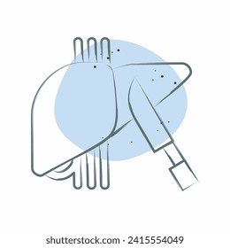 Icon Surgery. related to Hepatologist symbol. Color Spot Style. simple design editable. simple illustration
