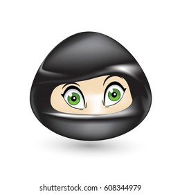 Icon surprised ninja emoji