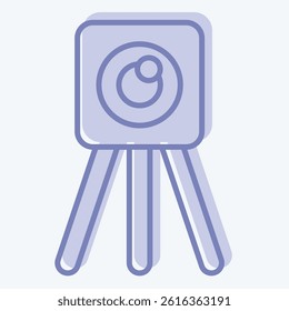 Icon Survey Eng. related to Civil Engineering symbol. two tone style. design editable