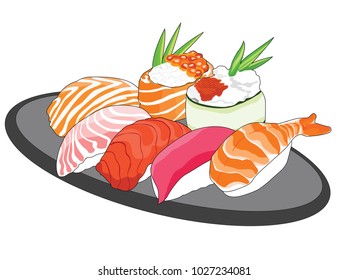 icon sushi japan .