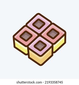 Icon Sushi Rolls. suitable for Japanese symbol. flat style. simple design editable. design template vector. simple illustration