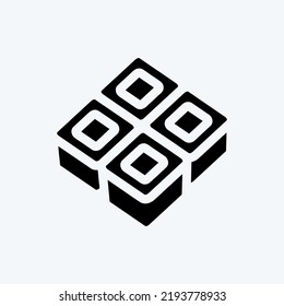 Icon Sushi Rolls. suitable for Japanese symbol. glyph style. simple design editable. design template vector. simple illustration
