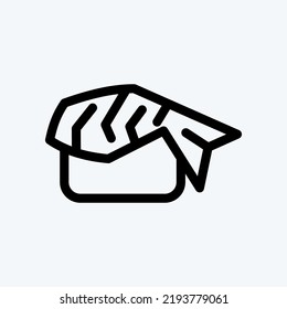 Icon Sushi. suitable for Japanese symbol. line style. simple design editable. design template vector. simple illustration