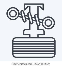 Icon Suspension. related to Car ,Automotive symbol. line style. simple design editable. simple illustration