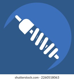 Icon Suspension. related to Car Service symbol. Long Shadow Style. repairin. engine. simple illustration