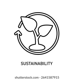 Icon a sustainability, isolated against a clean background.