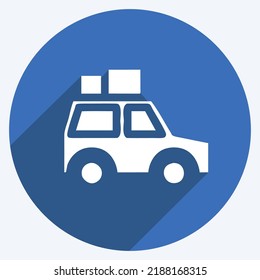 Icon Suv. suitable for education symbol. long shadow style. simple design editable. design template vector. simple illustration