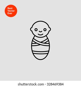 Icon of swaddled newborn baby