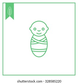Icon of swaddled newborn baby