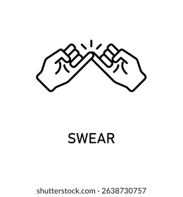 Icon a swear, isolated against a clean background.