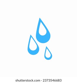 Icon of sweat droplets in vector form. Illustration of an emoji. emoticon sweat drops in vector