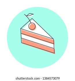 Icon sweet cake Line logo style, website design element