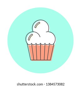 Icon sweet cake Line logo style, website design element