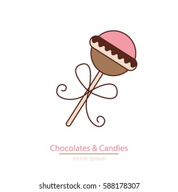 Icon sweets in the modern linear style