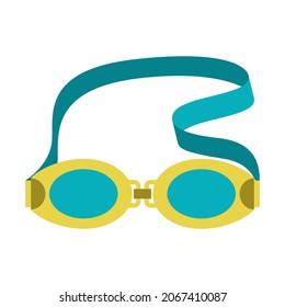 Icon of swimming goggles. Sport equipment illustration. For training and competition design.