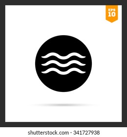 Icon of swimming pool sign in circle