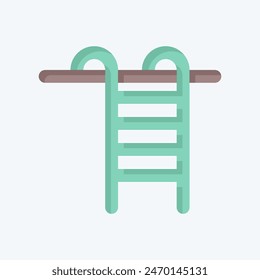 Icon Swimming pooll. related to America symbol. flat style. simple design illustration
