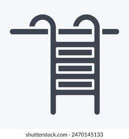 Icon Swimming pooll. related to America symbol. glyph style. simple design illustration