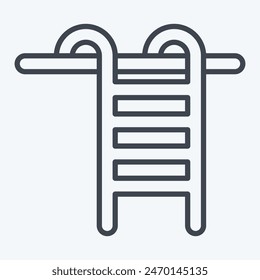 Icon Swimming pooll. related to America symbol. line style. simple design illustration