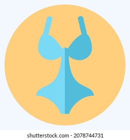 Icon Swimsuit 3 - Flat Style,Simple illustration,Editable stroke,Design template vector, Good for prints, posters, advertisements, announcements, info graphics, etc.