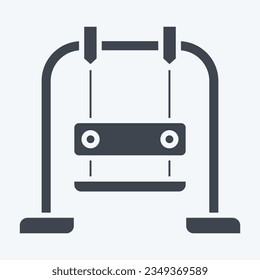 Icon Swing. related to Amusement Park symbol. glyph style. simple design editable. simple illustration