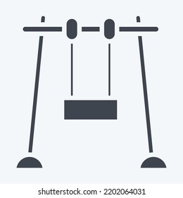 Icon Swing. suitable for City Park symbol. glyph style. simple design editable. design template vector. simple illustration