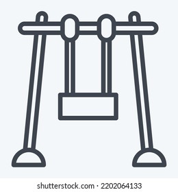 Icon Swing. suitable for City Park symbol. line style. simple design editable. design template vector. simple illustration