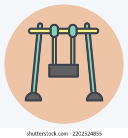 Giro de iconos. adecuado para el símbolo City Park. estilo mate de color. diseño simple editable. vector de plantilla de diseño. ilustración simple