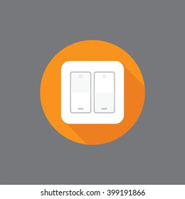 icon switch with orange color background and vector design